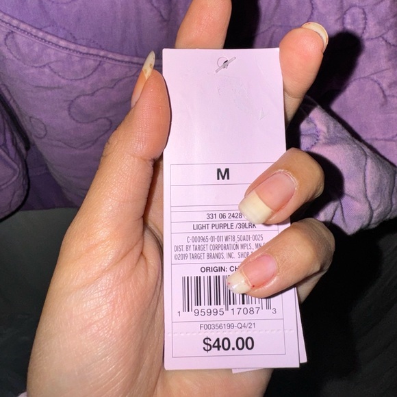 NWT NEW Target Quilted-Cloud Purple Jacket - Picture 4 of 4
